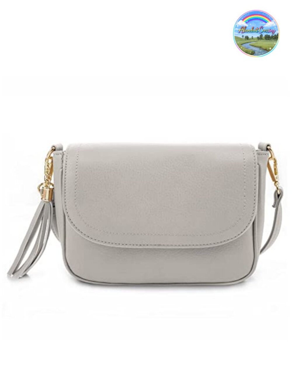 Small Crossbody Bag Flap Saddle Purse Vegan Leather Tassel